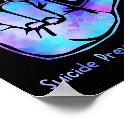 Love Hand Sign Suicide Prevention Awareness Week S ポスター (角)