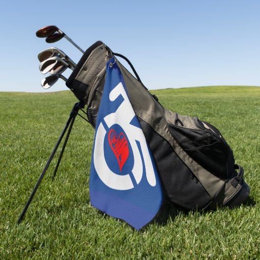 Love Handiced ゴルフタオル (グリーン)