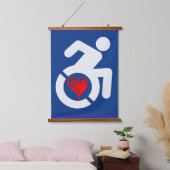 Love Handiced 吊り下げ型タペストリー (寝室)