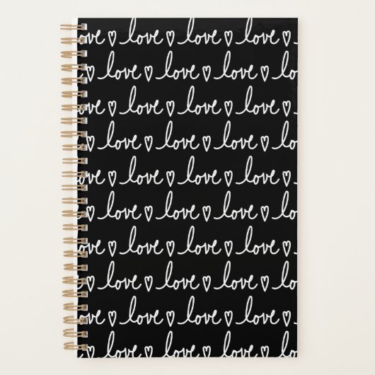 Love Handwritten Valentine's Day Notebook Planner プランナー手帳 (正面)