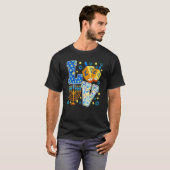 LOVE Hanukkah Chanukah Decorations Dreidel Menorah Tシャツ (正面フル)