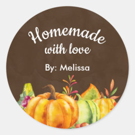 Love Harvest Pumpkinsと手作り ラウンドシール
