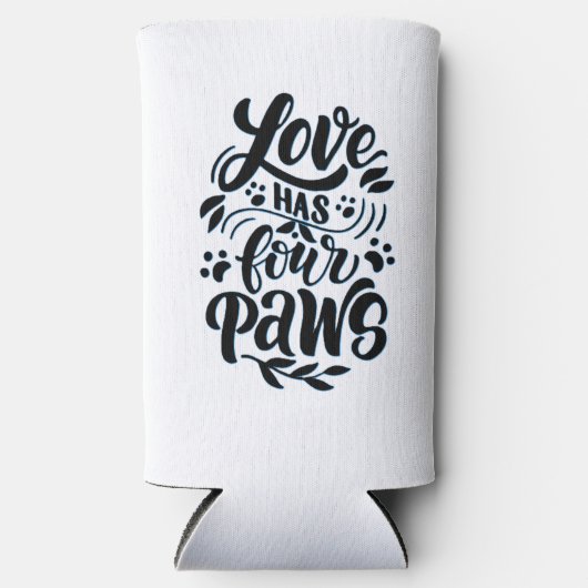 Love Has Four Paws スリム缶クーラー (正面)