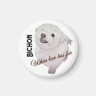 Love has Fur Bichon マグネット