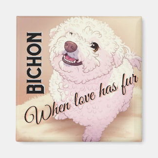 Love has Fur Bichon マグネット