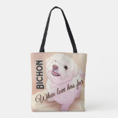 Love has Fur Bichon Tote トートバッグ (裏面)