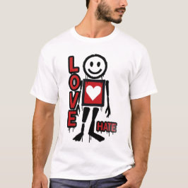 Love Hate Inspired Graphic  Tシャツ