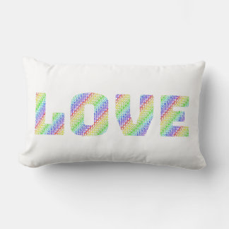 LOVE & HEAL: Dual-Sided Rainbow Affirmation Throw  ランバークッション