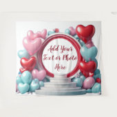 Love Heart Balloon Arch Backdrop タペストリー (正面(横))