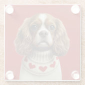 Love Heart cavalier ガラスコースター (裏面)