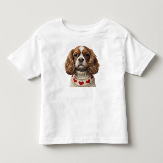 Love Heart cavalier トドラーTシャツ (正面)