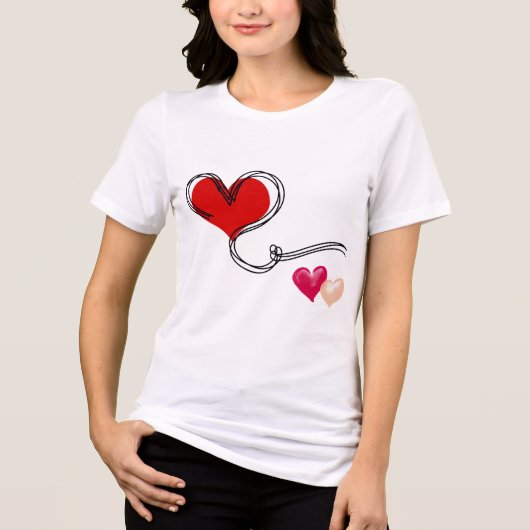 Love Heart Cute  トライブレンドＴシャツ (正面)