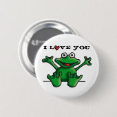 love heart frog 缶バッジ (正面&裏面)