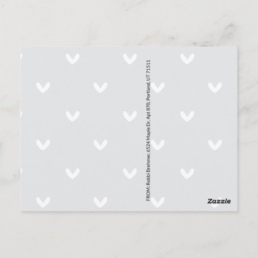 Love heart graffiti ポストカード (裏面)