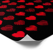 Love Heart Graphic 67 Hearts Pattern 67 Valentines ポスター (角)