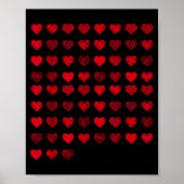 Love Heart Graphic 67 Hearts Pattern 67 Valentines ポスター (正面)
