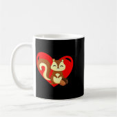 Love Heart Graphic Valentines Day Squirrel Boys K  コーヒーマグカップ (左)