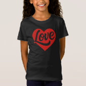 Love Heart Logo – Red Romantic Symbol Tシャツ (正面)