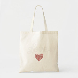 Love Heart Minimal Typography Romantic Design トートバッグ