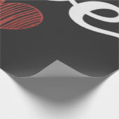 Love Heart Minimal Typography Romantic Design ラッピングペーパー (角)