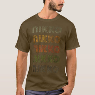 Love Heart Nikko Tee GrungeVintage Style Black Nik Tシャツ