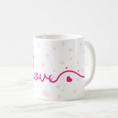"Love" Heart Pattern Coffee Mug コーヒーマグカップ (正面右)