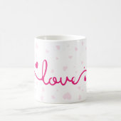 "Love" Heart Pattern Coffee Mug コーヒーマグカップ (中央)