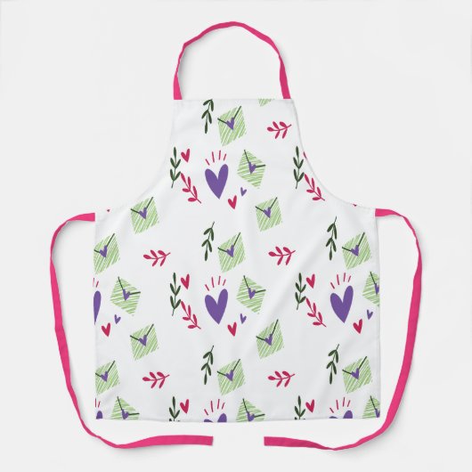 Love heart pattern for Valentine's Day Apron エプロン (正面)