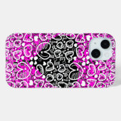 Love Heart Pattern Pink iPhone Case Case-Mate iPhoneケース (裏面 (横))