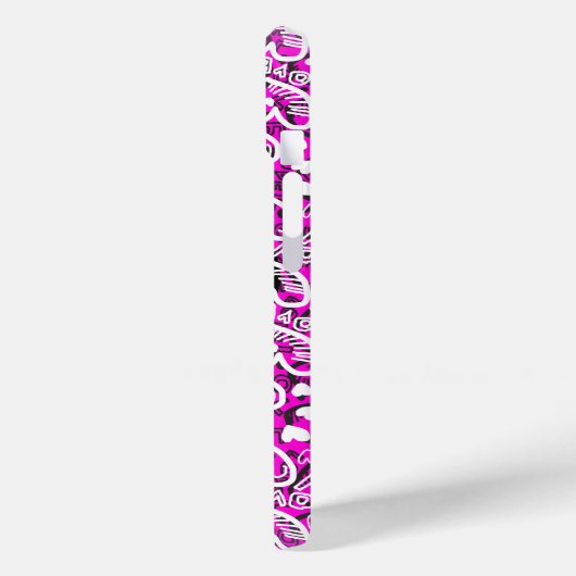 Love Heart Pattern Pink iPhone Case Case-Mate iPhoneケース (裏面 / 左)