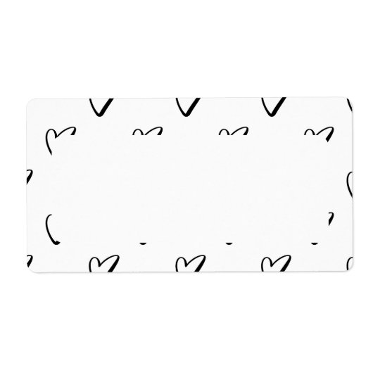 Love Heart Personalized Custom  ラベル (正面)