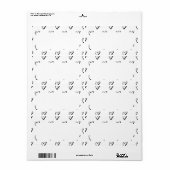 Love Heart Personalized Custom  ラベル (フルシート)