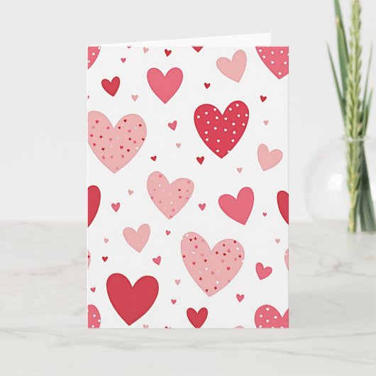 Love Heart Polka Dot Card カード (正面)