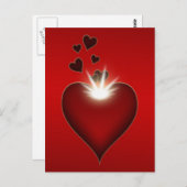 Love heart postcard design ポストカード (正面/裏面)