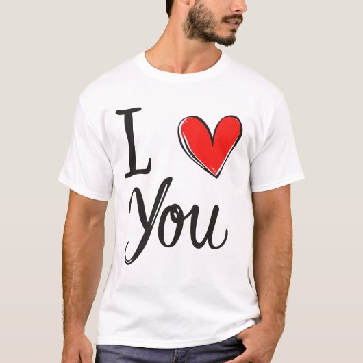 Love Heart Quote – Cute Romantic Present Tシャツ (正面)