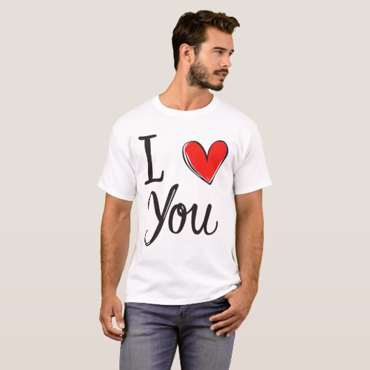 Love Heart Quote – Cute Romantic Present Tシャツ (正面フル)