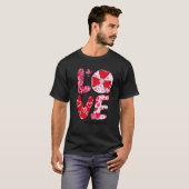 LOVE Heart Radiology Tech Life Valentine's Day Gif Tシャツ (正面フル)