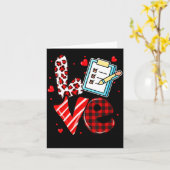 Love Heart School Secretary Life Valentines Day Gi カード (黄色い花)