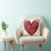  Love Heart Scribble クッション (椅子)