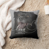 Love Heart Script | ペットの写真 クッション (ブランケット)