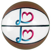 Love Heart Script Basketball - Custom Romantic バスケットボール (正面)