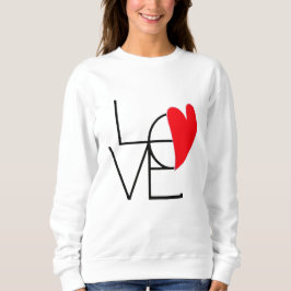 LOVE Heart T-Shirt – Minimalist Romantic Design スウェットシャツ