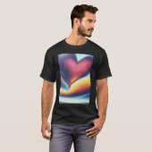 Love Heart Valentine's Day Couple Romantic Tシャツ (正面フル)