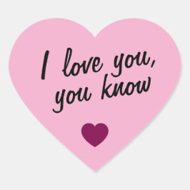 love heart with qoute ハートシール