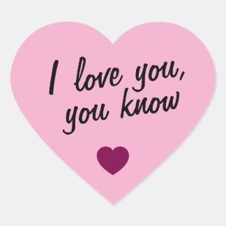 love heart with qoute ハートシール