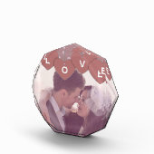 Love Hearts Banner Romantic Overlaid Custom Photo フォトブロック (右)