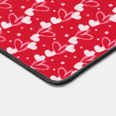 Love Hearts Doddles, Red, Desk Mat デスクマット (コーナー)