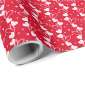 Love Hearts Doddles, Red, Wrapping Paper ラッピングペーパー (ロールコーナー)