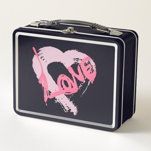 Love Hearts Metal Lunch Box メタルランチボックス (正面)