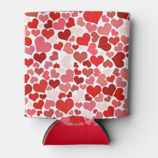Love Hearts Mosaic Romantic 缶クーラー (正面)